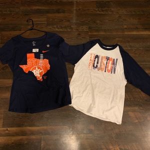 Houston Astros shirts and hoodie bundle